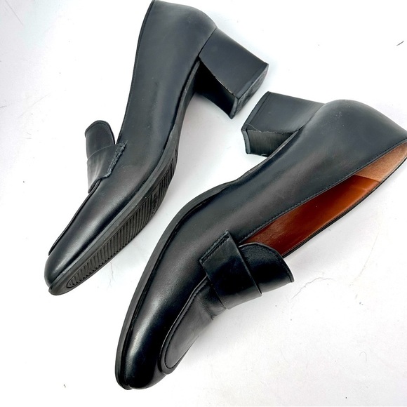 EASY SPIRIT Anti-Gravity Women’s Black Leather Heeled Loafer Size 8 narrow - Picture 3 of 12